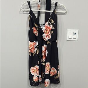Floral Black Dress